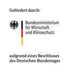 Wortbildmarke Gefördert durch: Bundesministerium für Wirtschaft und Klimaschutz aufgrund eine Beschlusses des Deutschen Bundestages