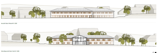 Peter Zirkel Gesellschaft von Architekten - Ansicht von Nord-West und Süd-Ost